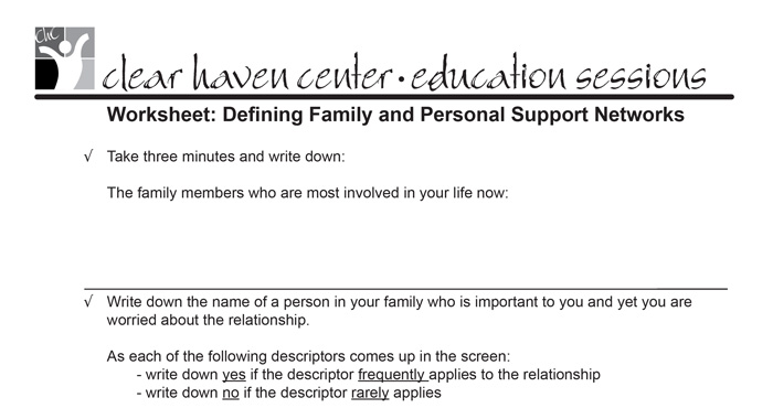 Educational program handouts