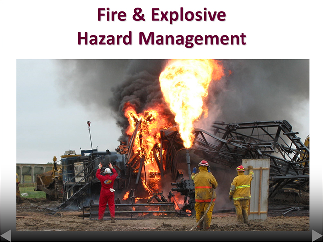 Interactive multimedia training presentation for oilfield safety