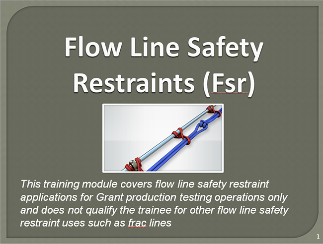 Interactive multimedia training presentation for oilfield safety