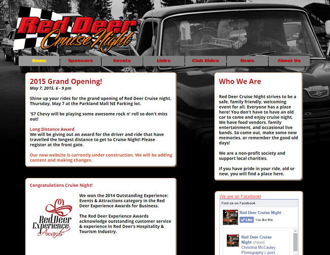 Red Deer Cruise Night website